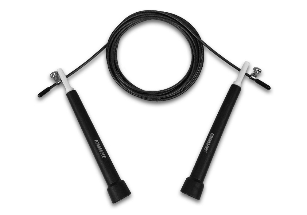 EasyFit Швидкісна скакалка EasyFit Speed Cable Rope 3 м зі сталевим тросом чорна Коломия - фото 1