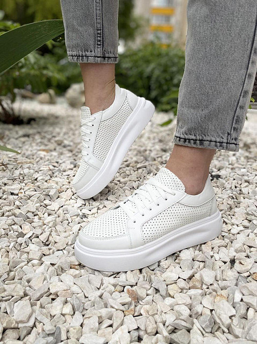 G.S.V. Кеди жіночі G.S.V. L8 білі (весна-осінь, шкіра натуральна) (4475) Коломия - фото 8