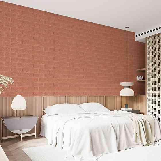 Стінова 3D панель у рулоні Пудра Київ