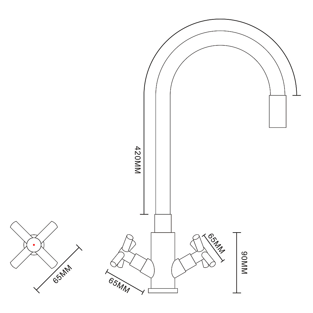 Змішувач для кухні Globus Lux DUKAT SD4-203SG Луцк - изображение 7
