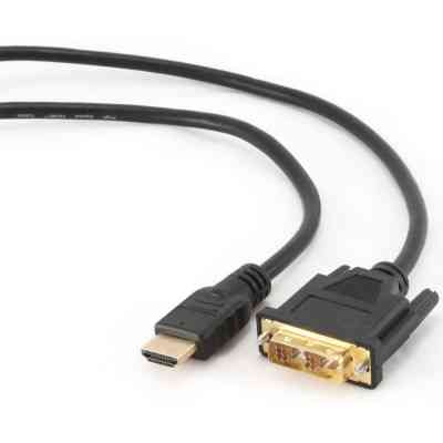 Кабель мультимедийный HDMI M to DVI M 4.5m 18+1pin Cablexpert (CC-HDMI-DVI-15) Винница