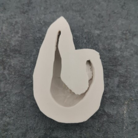 Молд силиконовый Креветка 52 на 77 мм серый Киев - изображение 3