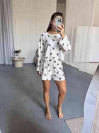 Женский домашний комплект двойка с мишками коттон 46/48 Одесса