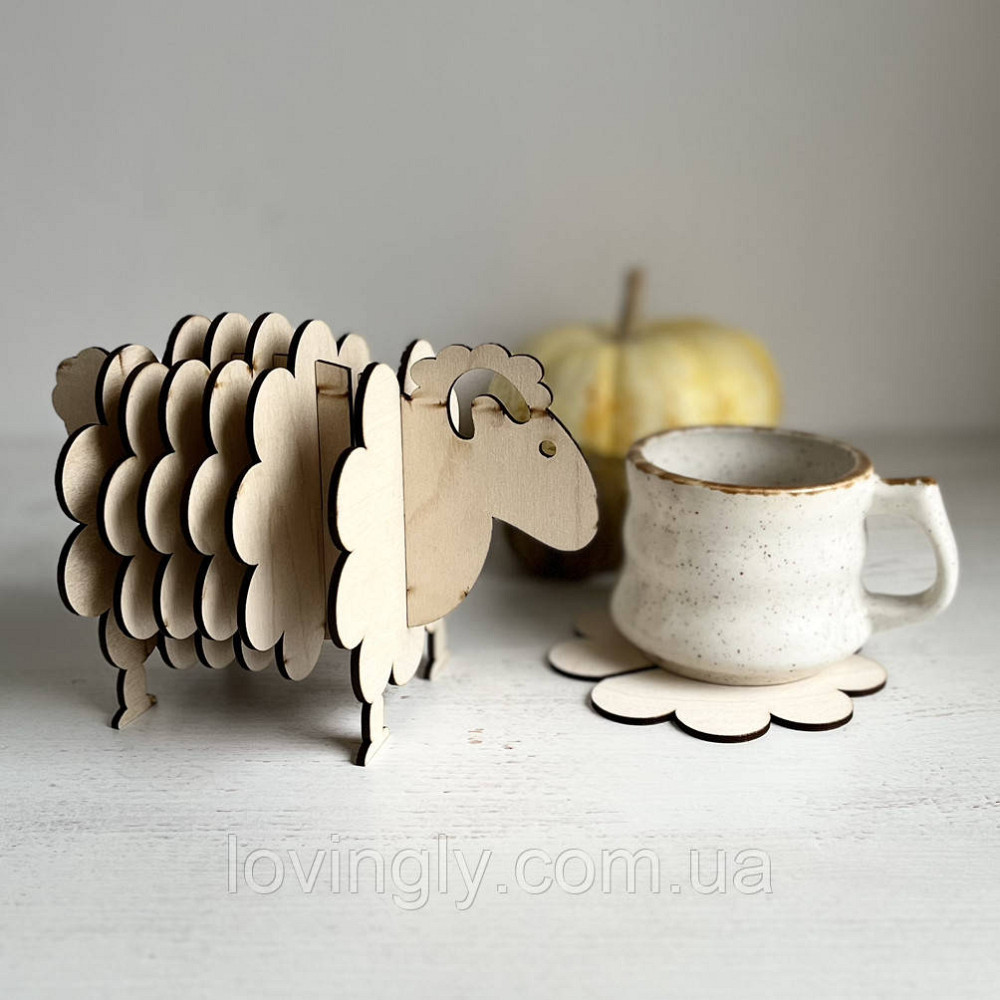 Набір підставок костерів у вигляді баранчика, оригінальний подарунок. Ірпінь - фото 1