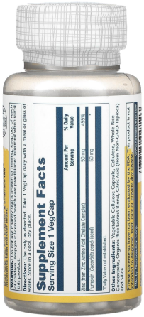 Хелатний цинк Solaray Zinc 50 мг 100 капсул Київ