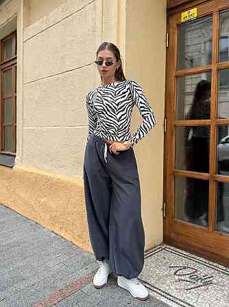 Жіночі стильні теплі штани оверсайз із лампами фліс, polar'' Графіт, 42/44 Одеса