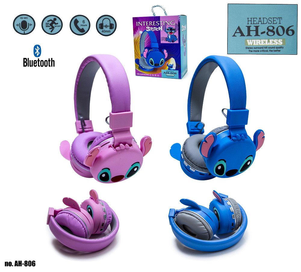 Дитячі бездротові Навушники Стич Stitch AH-806 Одеса - фото 2