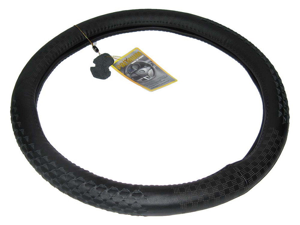 Обплетення шкіра 246 BK M чорна перфорування/один шов Вінниця - фото 1