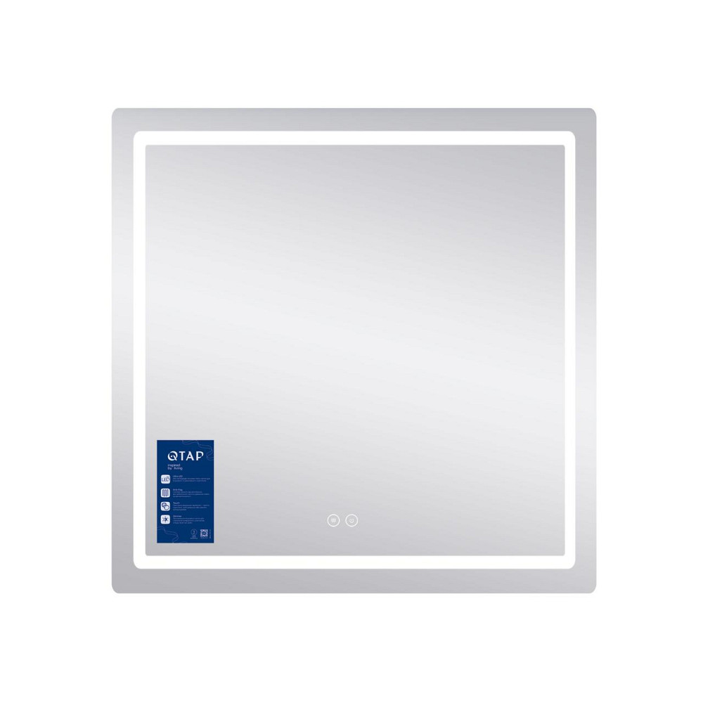 Дзеркало Qtap Mideya 800x800 з LED-підсвіткою Touch, з антизапотіванням, диммером QT2078NCF8080W Київ - фото 4