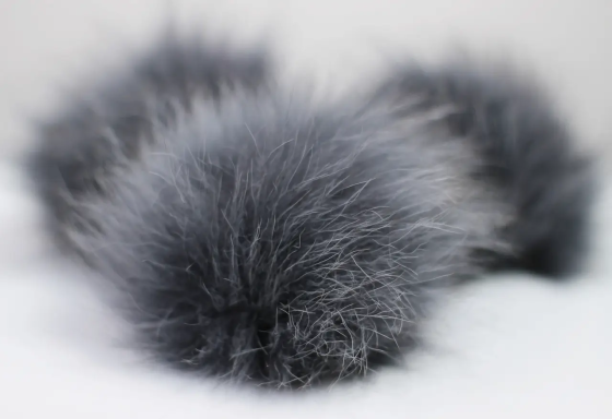 Помпони з натурального хутра песця на шапку 10-12см Сірий Харків