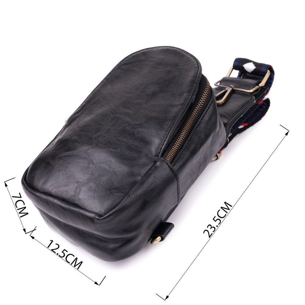 Жіночий слінг сумка через плече з екошкіри Vintage sale_15117 Чорний Київ - фото 3