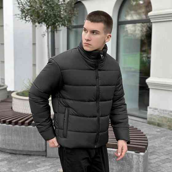 Чоловічий пуховик зимовий дутий короткий, куртка тепла Pobedov Bubble Gum водовідштовхувальна до -20 чорна Одеса