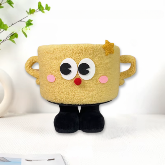 Кошик для іграшок плюшевий органайзер у дитячу кімнату м'який для речей та іграшок дитячий, жовтий Кам'янець-Подільський