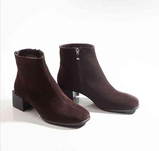 Черевики жіночі No brend 4075 шоколадні (зима, замша натуральна) (6085) 39 Коломия