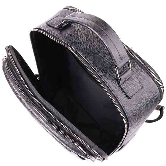 Багатофункціональний рюкзак для чоловіків з натуральної шкіри Vintage 23044 Чорний Київ