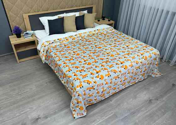 Плед-покривало Decorator WellSoft FOX 150х210 см з принтом "Лисички" (87-188) Київ