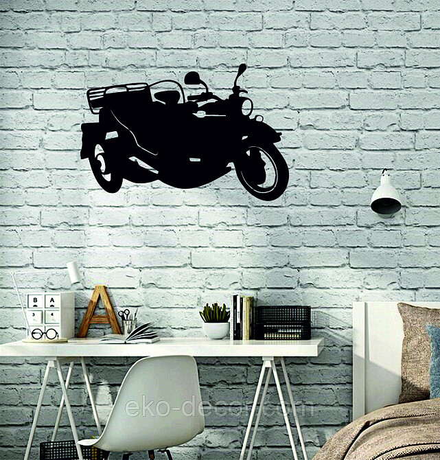 Декоративное настенное Панно «Мотоцыкл с коляской» Декор на стену Киев - изображение 5