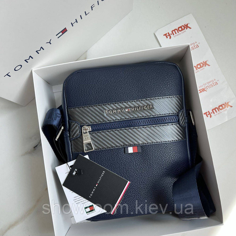 Мужская брендовая сумка через плечо (1016-2) синяя Киев - изображение 1