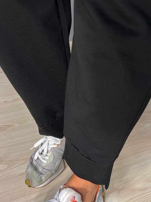 Брюки жіночі LSK 5539 спортивні джогери на манжеті з кишенями чорні, чорний, L Київ - фото 9