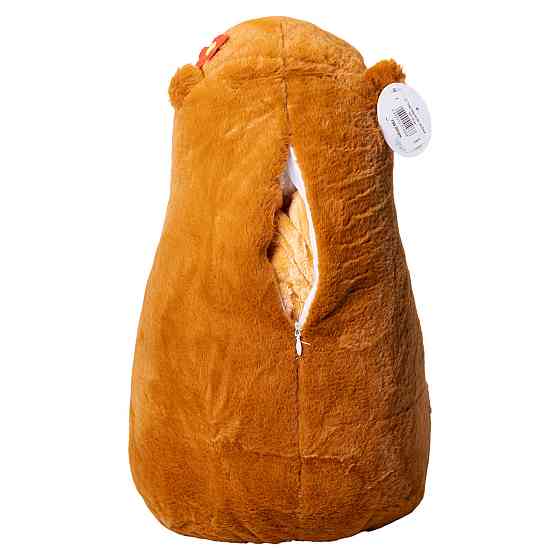 Капибара 3 в 1: м'яка іграшка, плед, подушка Коричнева Київ