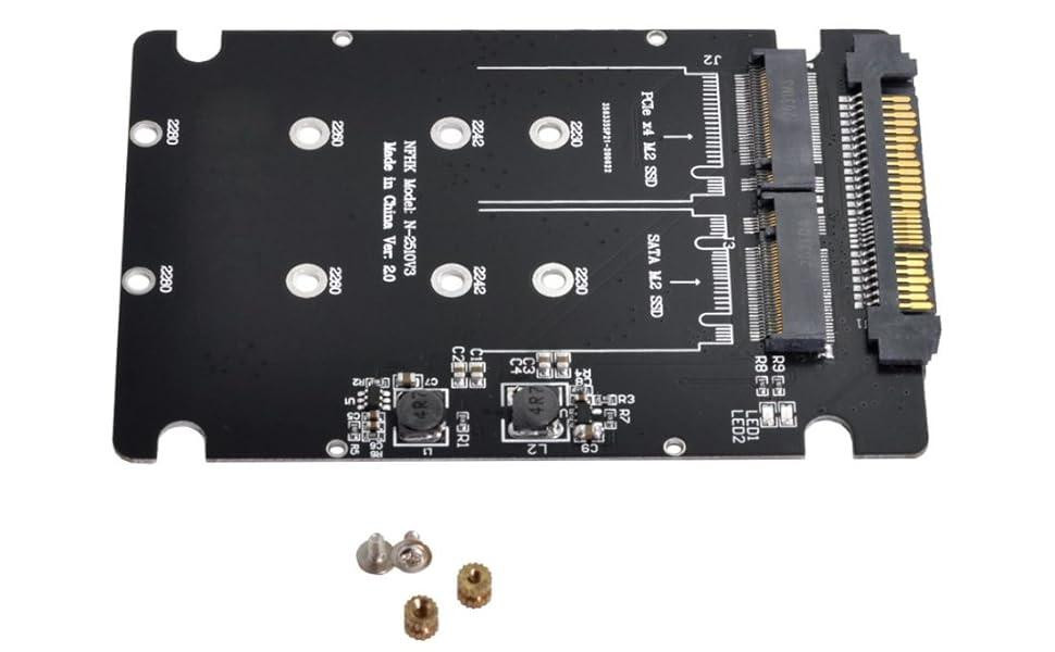 Адаптер-перетворювач 2в1 NFHK N-2510V3 для комбінованого жорсткого диска M.2 NVME/NGFF SATA SSD на U.2 SFF-8639 Луцк - изображение 1