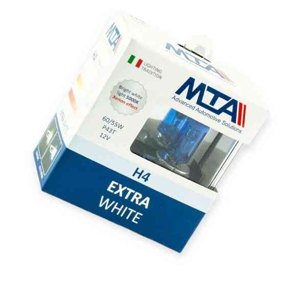 Автолампа 12V 60, 55 (43) MTA Extra White (2шт) H4 Мукачево