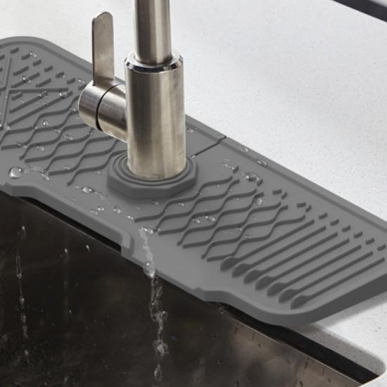 Силиконовый коврик под кран для слива воды в раковину 36*14 см Винница - изображение 1