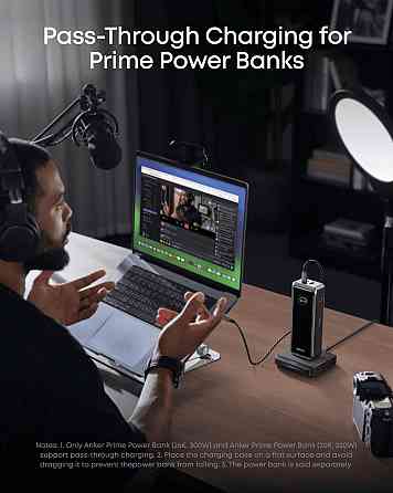 Мережевий зарядний пристрій Anker Charging Base for Anker Prime 150 W Black (A1903G11) ( 17737 ) Харків