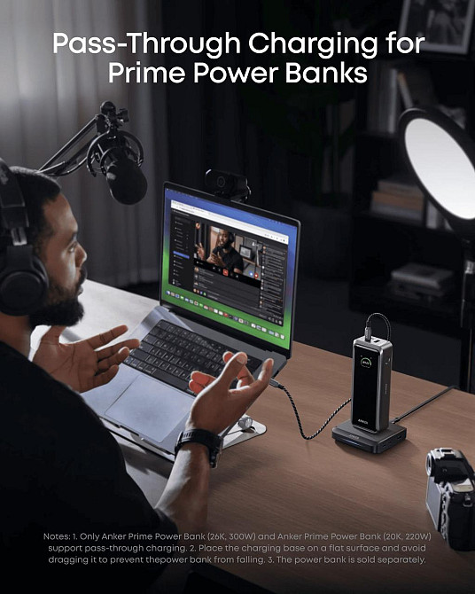 Мережевий зарядний пристрій Anker Charging Base for Anker Prime 150 W Black (A1903G11) ( 17737 ) Харків - фото 3