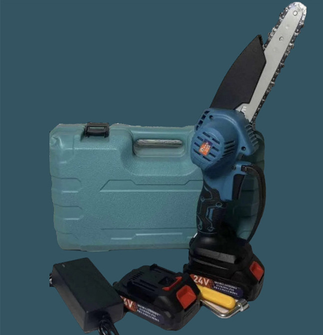 Акумуляторна 6" ланцюгова мініпила Domotec з 2 акумуляторами в кейсі 550 Вт 8169 Одеса - фото 2