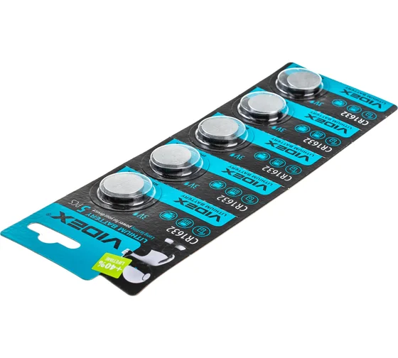 Батарейка CR1632 3V Videx, 5 шт для іграшок та електроніки Київ