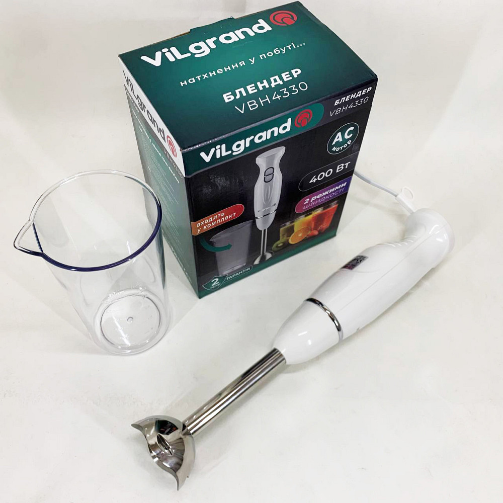 Блендер для дитячого пюре ViLgrand VBH4330 400 Вт, Блендер для приготування коктейлів і смузі RE-20 Київ - фото 8