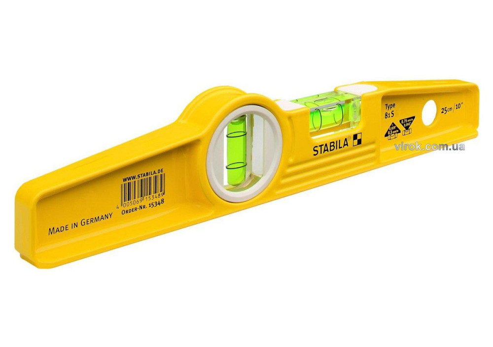 Рівень литий STABILA Type 81S : Torpedo L= 25 см. 2 капсули Одеса - фото 1