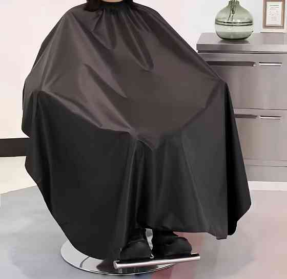 Накидка парикмахерская для стрижки и покраски 142 на 90 см черный Киев