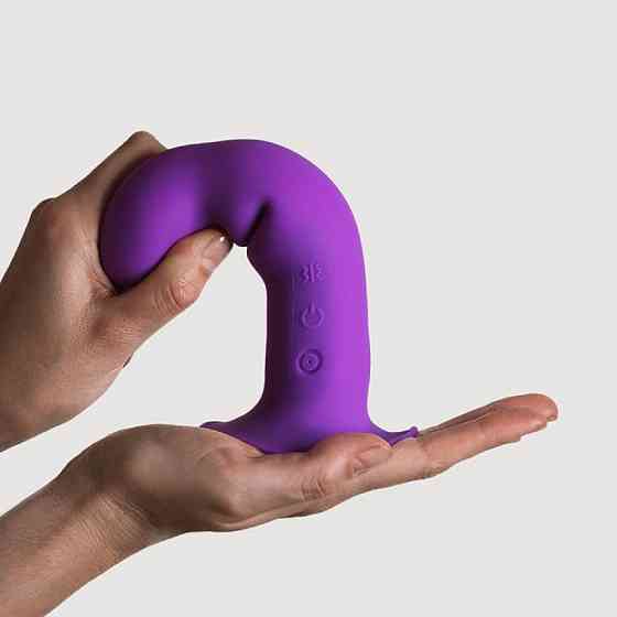 Вибратор рельефный Adrien Lastic Hitsens 3 на присоске, фиолетовый Sex Aura Киев