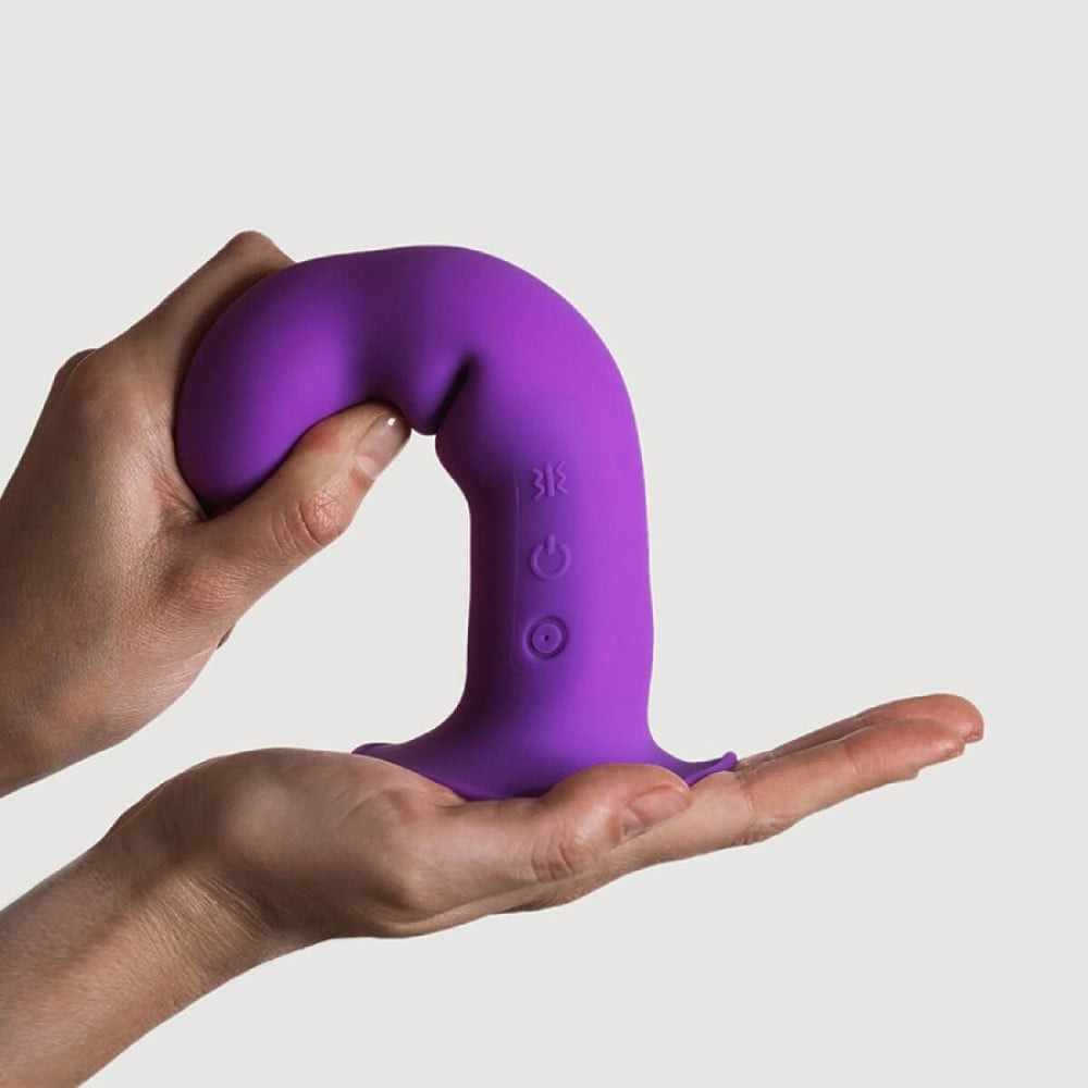 Вибратор рельефный Adrien Lastic Hitsens 3 на присоске, фиолетовый Sex Aura Киев - изображение 4