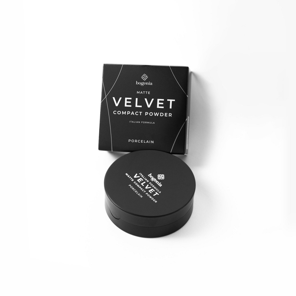 Пудра для обличчя Bogenia Velvet matte №101 porcelain порцеляна Запоріжжя - фото 4