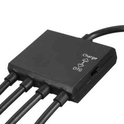 Концентратор Lapara LA-MicroUSB-OTG-HUB black Вінниця