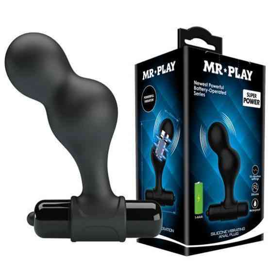 Анальна пробка - Mr.Play Silicone Vibrating Anal Plug Sex Aura Київ