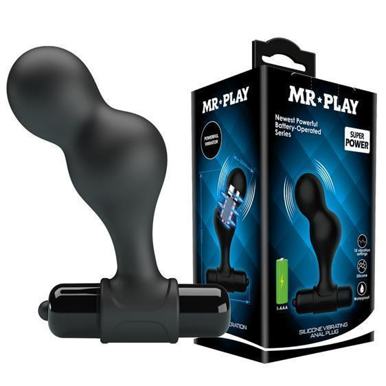 Анальна пробка - Mr.Play Silicone Vibrating Anal Plug Sex Aura Київ - фото 1