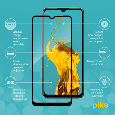 Скло захисне Piko Full Glue Oppo A77S Black (1283126576812) Вінниця - фото 2