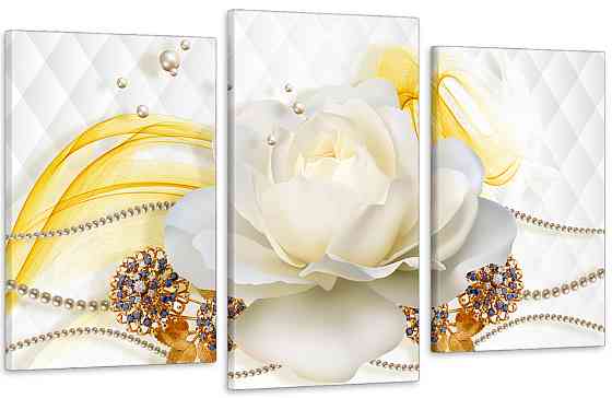 Модульная картина в гостиную / спальню Троянда в камінцяхArt-607_3 100x150 см Киев