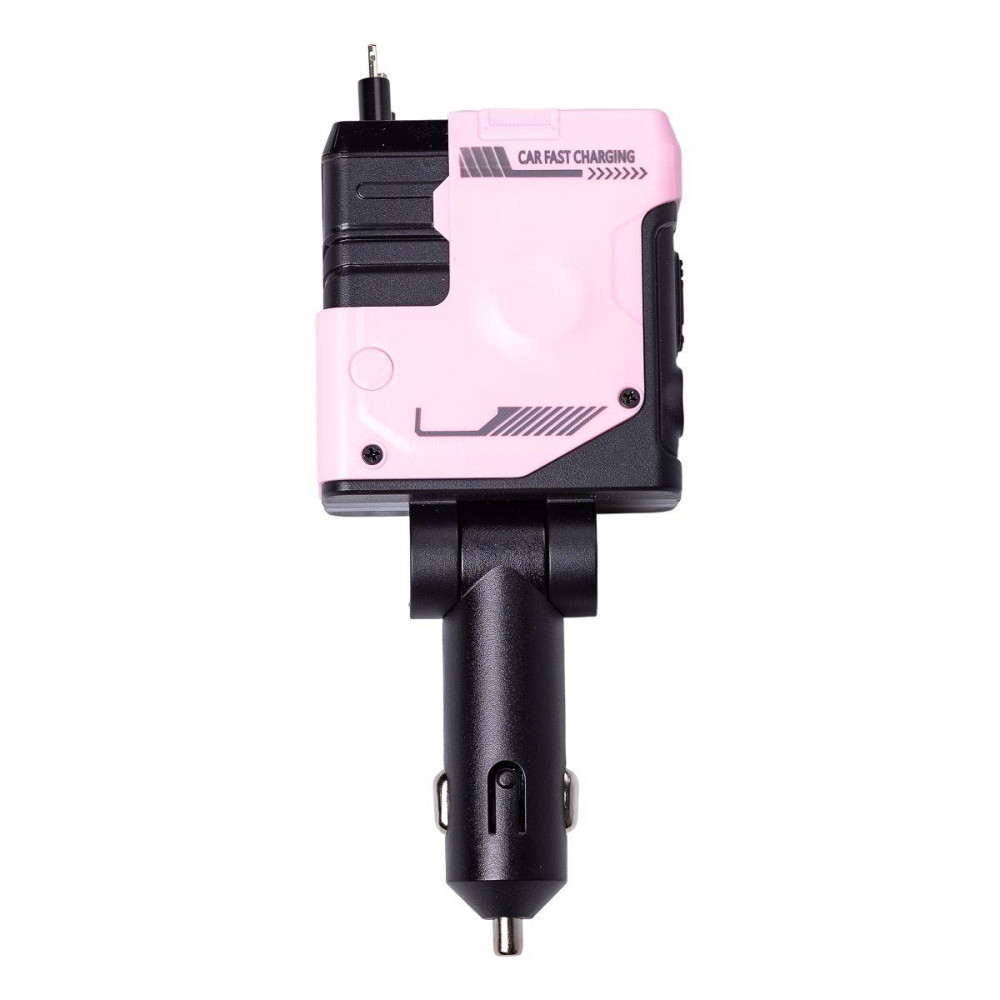 Зарядний пристрій MECHA з висувними кабелями Рожевий Київ - фото 4