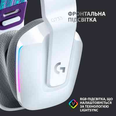 Навушники Logitech G733 Lightspeed Wireless RGB Gaming Headset White (981-000883) Вінниця