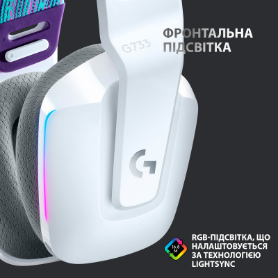 Навушники Logitech G733 Lightspeed Wireless RGB Gaming Headset White (981-000883) Вінниця - фото 6