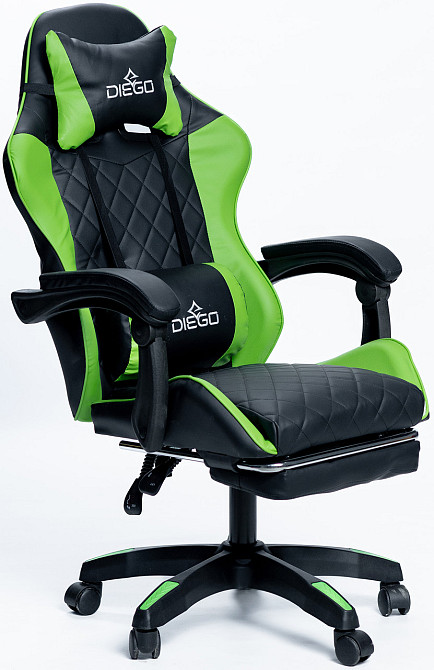 Крісло геймерське DIEGO AERO Black-Green Київ - фото 4