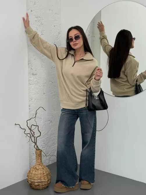 Женский флисовый теплый свитер на молнии Харьков - изображение 8