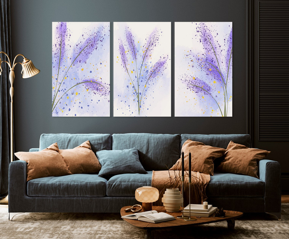 Модульна картина у вітальню/ спальню  Квіти     ART-177_3A 70х130 см Київ - фото 3