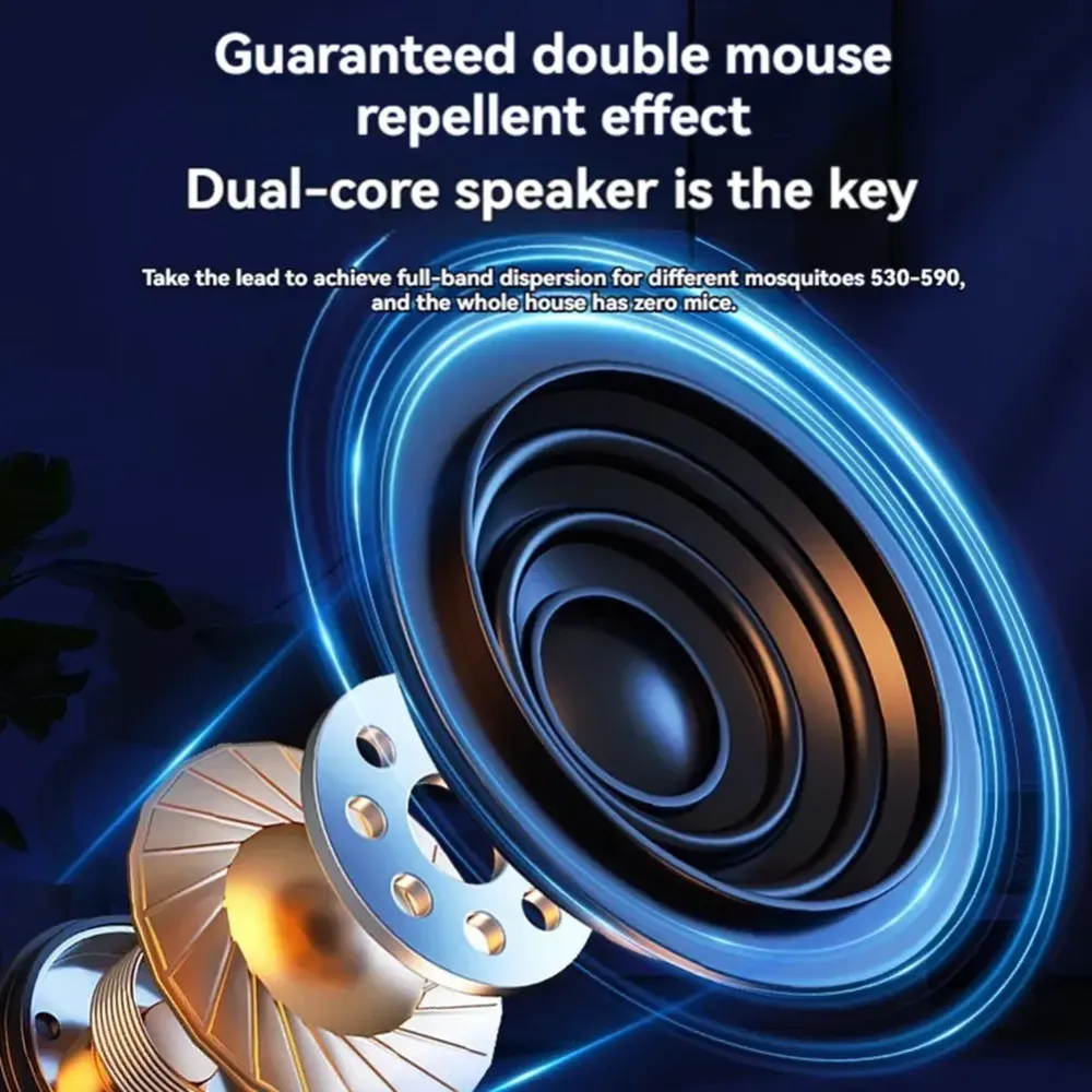 Ультразвуковой репеллент от насекомых Siurn с двумя динамиками, USB-питание, 3 режима, черный Коломия - фото 6