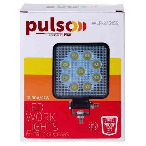 Рабочая фара WLP-27S1S5 с 9 светодиодами 3W, SPOT, 27W, 10-30V, 6000K (108x108x45 мм) Харьков